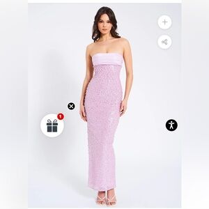 Miss circle purple pearl dress